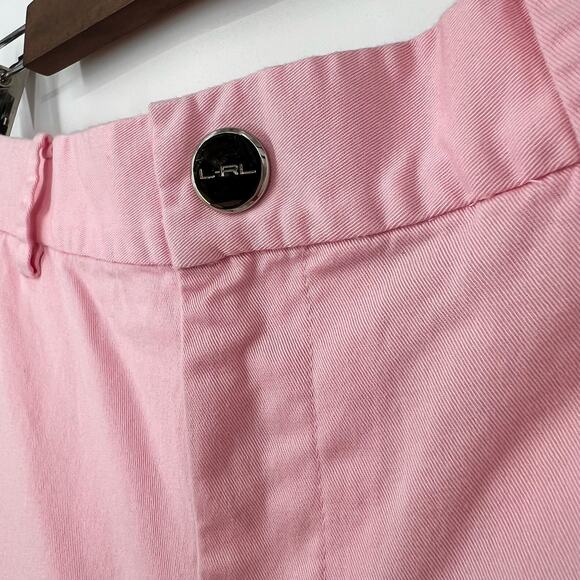 Ralph Lauren Active Womens Sz 4 Light Pink Summer Tropical Beach Shorts Chino - Picture 2 of 4